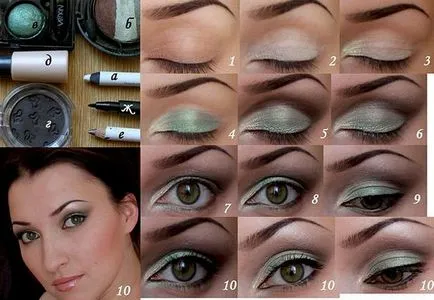 Machiaj pentru ochi verzi - un pas cu pas fotografie