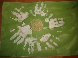 Mama pentru mame vopsea palmele! (Felicitare) Mama pentru mame vopsea palmele!