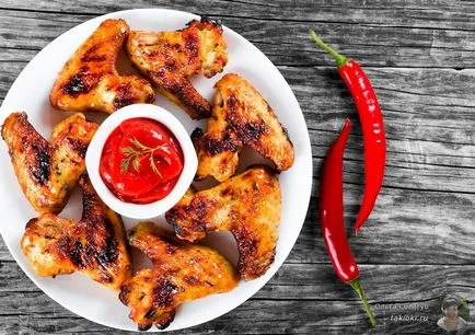 Marinate pentru gratar din aripi de pui