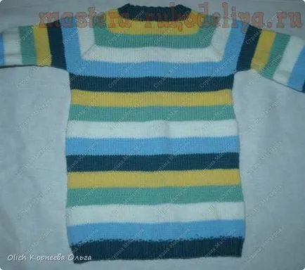 master-class pe tricotat pulover cu mâneci raglan pentru copii de 3-4 ani