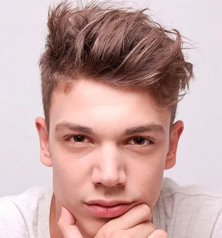 hair styling si parul de lungime medie scurt pentru bărbați (media) Coafura de păr scurt pentru bărbați și păr de lungime medie