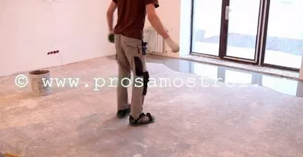 Auto-nivelare șapă, sau - este mai bine și mai ieftin de a utiliza încălzire prin pardoseală, linoleum sau laminat (mai bună) Auto-nivelare șapă, sau - este mai bine și mai ieftin de a utiliza încălzire prin pardoseală, linoleum sau laminat
