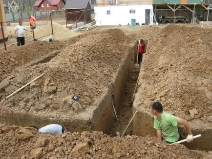 Cât de adânc pentru a săpa o fundație benzi (săpat fundația) Cât de adânc pentru a săpa fundație benzi