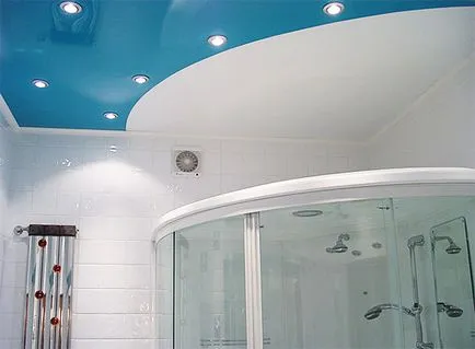 Plafoane întinse în baie (30 poze) modele frumoase
