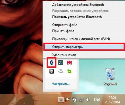 Setarea Bluetooth în Windows 8