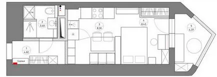 Noi idei pentru bucătărie în studio - plan de fotografie 77 fotografie