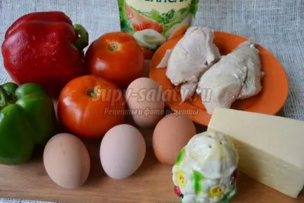 salata de Anul Nou cu carne de pui si ardei