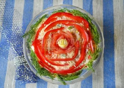 salata de Anul Nou cu carne de pui si ardei