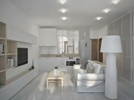 Noi idei pentru bucătărie în studio - plan de fotografie 77 fotografie