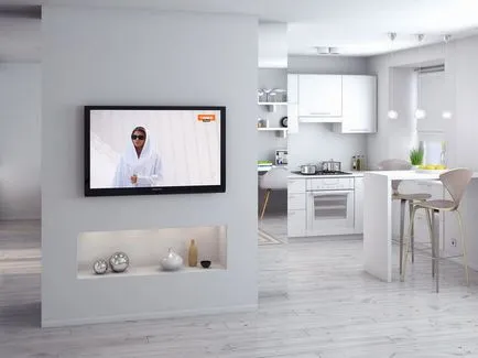 Noi idei pentru bucătărie în studio - plan de fotografie 77 fotografie