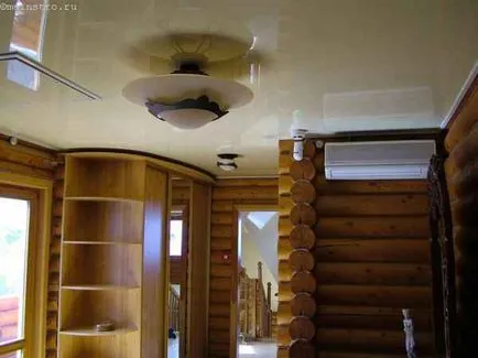 Un nivel de tavane intinse fotografie interior (întindere) Un nivel de tavane intinse fotografie interior