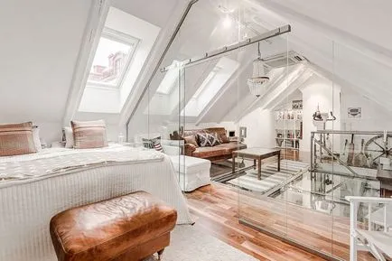fotografii recomandări Loft caracteristici dormitor Clerk (înregistrare) dormitor la mansardă oferă recomandări cu privire la proiectare, fotografie
