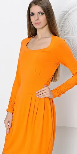 Rochie Orange - este un hit! 40 fotografii - ce să poarte (o rochie) Rochie Orange - este un hit! 40 fotografii - ce sa poarte