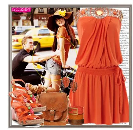 Rochie Orange - este un hit! 40 fotografii - ce să poarte (o rochie) Rochie Orange - este un hit! 40 fotografii - ce sa poarte