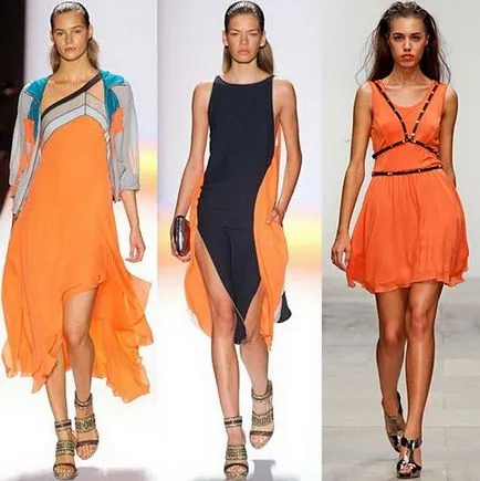 Rochie Orange - este un hit! 40 fotografii - ce să poarte (o rochie) Rochie Orange - este un hit! 40 fotografii - ce sa poarte