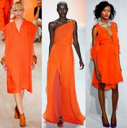 Rochie Orange - este un hit! 40 fotografii - ce să poarte (o rochie) Rochie Orange - este un hit! 40 fotografii - ce sa poarte