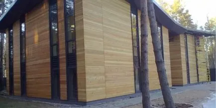 Finisarea fațadei unei materiale pentru casa de țară pentru placarea unei fațade