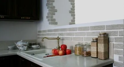 Decorarea pereții bucătăriei cu piatra decorativa cu propriile lor mâini, portal de construcție
