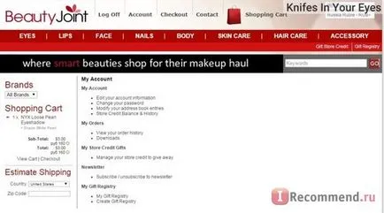 Great magazin american on-line de produse cosmetice cu adevărul cea mai largă selecție de produse (opțional) Great magazin online american de cosmetice cu adevărul cea mai largă selecție de mărfuri