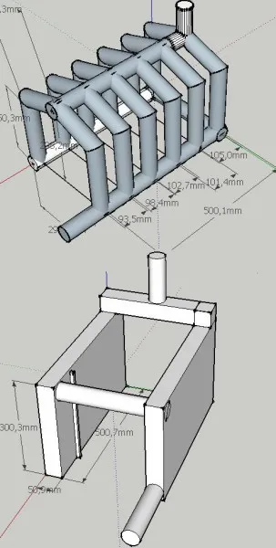 Cuptor cu instructiunile de instalare de încălzire a apei din cazan cu mâinile lor, în special cărămizi, (cuptor) Cuptor cu instrucțiunile de instalare de încălzire a apei din cazan cu mâinile lor, în special de cărămidă,