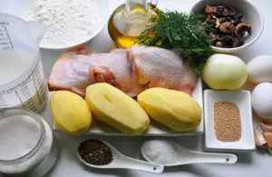 Tort cu carne de pui si ciuperci - cum să gătească, rețete ușor, umplutura suculent