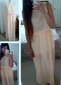 Rochie din sifon cu mâinile lor