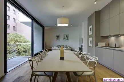 plan de bucătărie într-un apartament studio - modul de a face 25 fotografii
