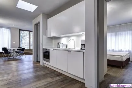 plan de bucătărie într-un apartament studio - modul de a face 25 fotografii