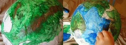Hack pe glob lecție de geografie, papier-mache