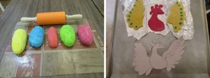 Artizanat - păsări cu mâinile din materiale diferite
