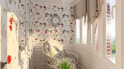 Materiale pentru finisare finisajul podea balcon, pereții din loggia