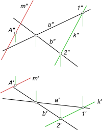Line și plan, geometrie descriptivă