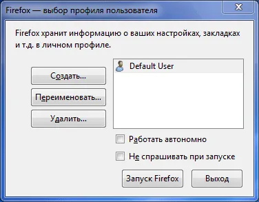 Profil mozilla firefox