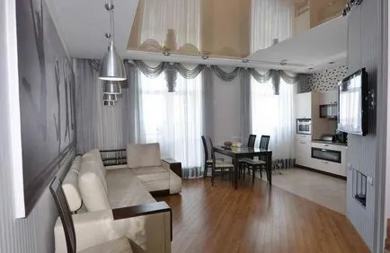 Dispunerea de mobilier în bucătărie și dreptul de proiecte, opțiuni, exemple de fotografii zonare (dreapta) Dispunerea de mobilier în bucătărie și dreptul de proiecte, opțiuni, exemple de fotografii zonarea