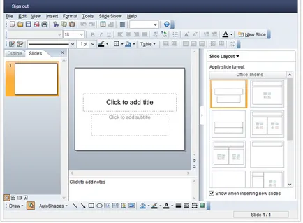 Ghid pentru birouri Cloud ThinkFree on-line