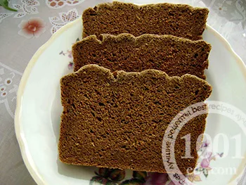 Rețetă de pâine neagră - făină de pâine 1001 (negru) Rețetă de pâine neagră - pâine alimente 1001