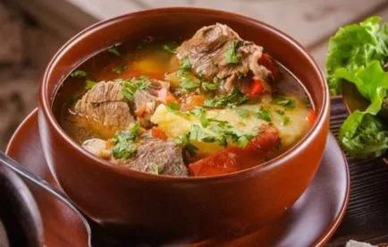 Rețete Khashlama secrete de carne de vită selectarea ingredientelor și adăugarea (vă rugăm să fie apoi la fierbere) secrete de carne de vită Rețete Khashlama selectarea ingredientelor și adăugarea