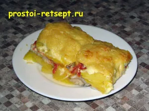 Pește cu cartofi în cuptor pentru a găti simplu!