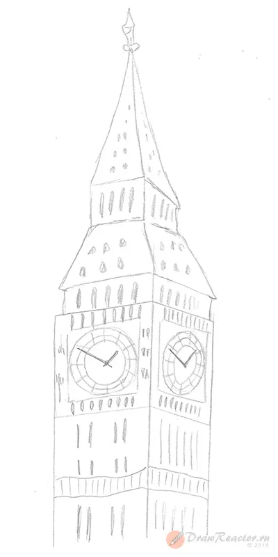 Figura Big Ben - lecții de desen