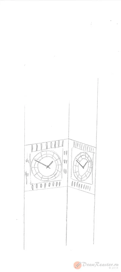 Figura Big Ben - lecții de desen