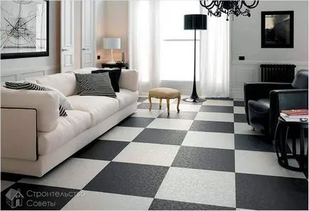 Cifrele de stabilire placi ceramice pe podea - modele pe gresie (foto)