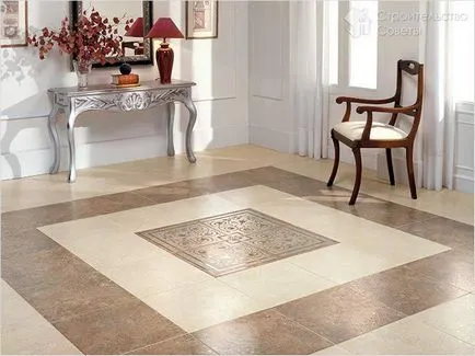 Cifrele de stabilire placi ceramice pe podea - modele pe gresie (foto)