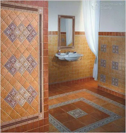 Cifrele de stabilire placi ceramice pe podea - modele pe gresie (foto)