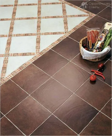 Cifrele de stabilire placi ceramice pe podea - modele pe gresie (foto)