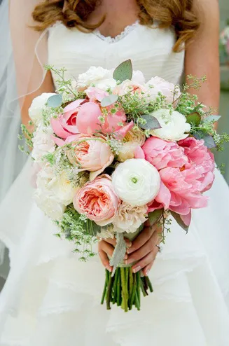 buchet de mireasa roz imagine