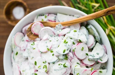 Salate de ridiche - 10 rețete cu fotografii (verde tocat fin) Salate de ridiche - 10 rețete cu fotografii