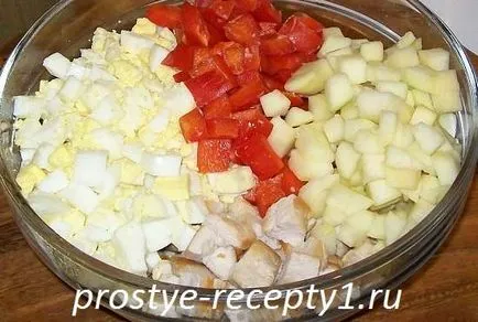Salata cu ardei și pui