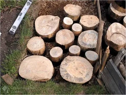 Cărări de grădină din copac, cu propriile sale mâini - piese din lemn (fotografii) (track) Cărări de grădină din copac, cu propriile sale mâini - piese din lemn (poze)