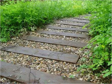 Cărări de grădină din copac, cu propriile sale mâini - piese din lemn (fotografii) (Cărări de grădină din lemn cu mâinile lor) Cărări de grădină din copac, cu propriile sale mâini - piese din lemn (poze)