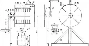 Homemade versiune de beton mixer cu mâinile lor din butoi și celălalt (mână) Homemade versiunea autobetoniera cu mâinile lor afară din cilindru și celălalt